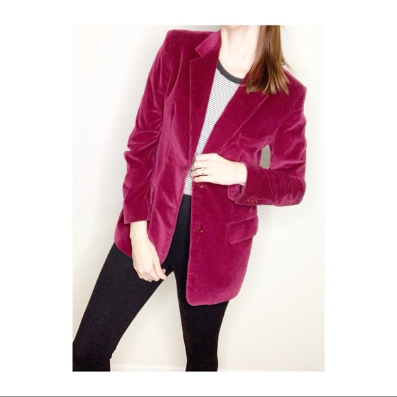 MaxMara Jackets & Blazers - MaxMara Corduroy Velvet Jacket Blazer Plum 10